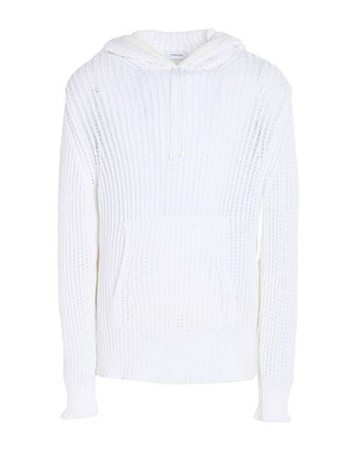 Man Sweater White Size L Cotton