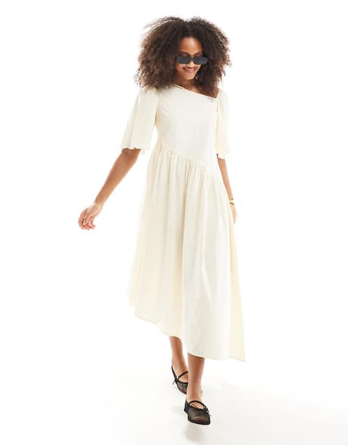 princess polly baby blue dress Asymmetric Midaxi Dress in Apricot main image 0