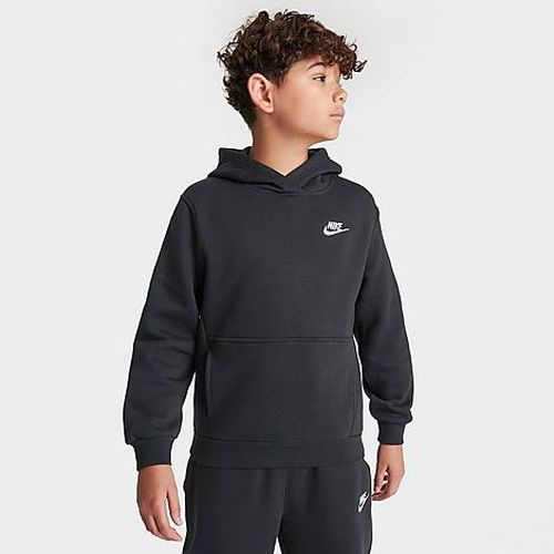 Big Kids Sportswear Club Fleece Pullover Hoodie in Black/White