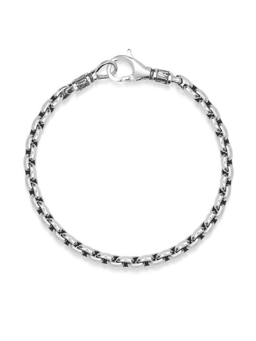 Logo-bead chain bracelet - Silver