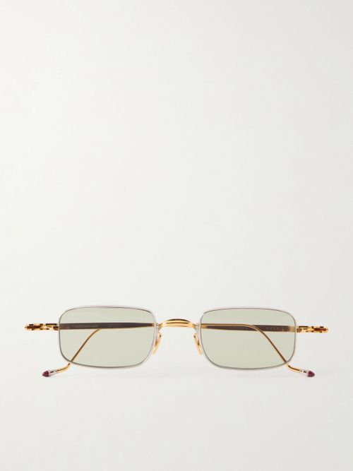 Dusk Squared-Frame Metal Sunglasses
