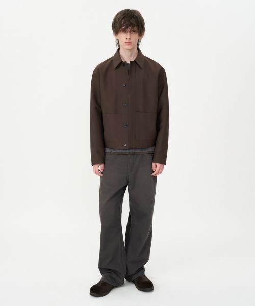 Cotton Pocket Jacket BROWN