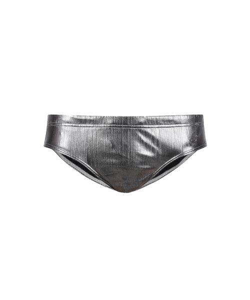 Metallic swim brief