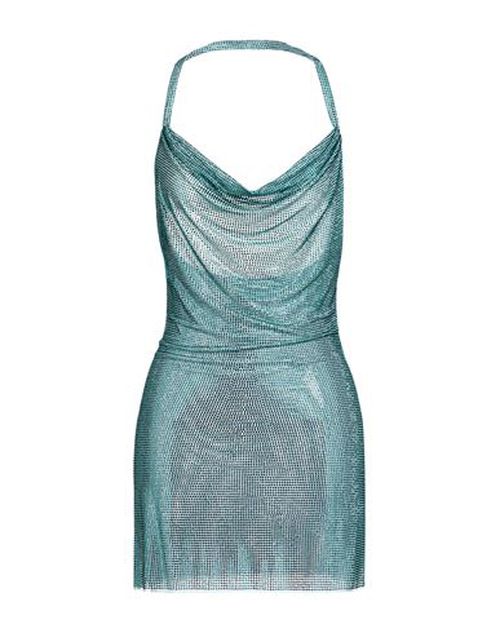 Woman Mini dress Emerald green Size 6 Polyamide, Elastane