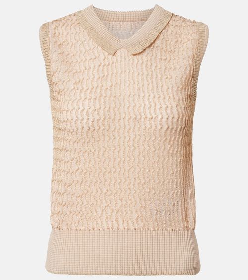 Ribbed-knit sweater vest