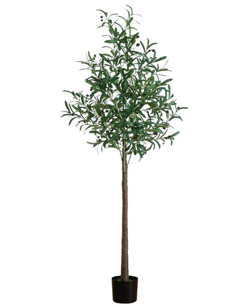Nearly Natural 6ft Lighted Artificial Olive Tree with 300 Warm White LED  Lights
