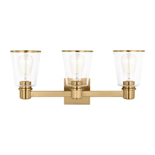 Alessa 3-Light Bathroom Vanity Light in Burnished Bra