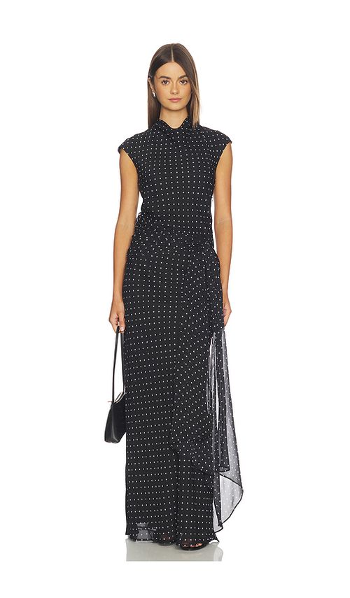 ROTATE Long Dress With Tie in 1000 Black Combo. 36 also , 40, 42