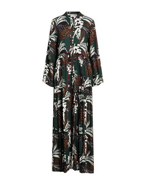 Woman Maxi dress Dark green Size M Viscose