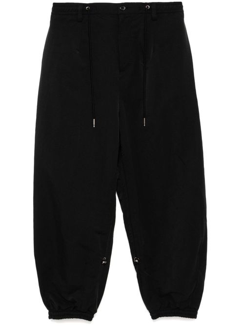 Tapered-leg track pants - Black