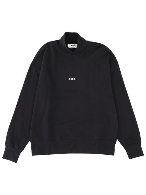 Men's Cotton Sweatshirt with Micro Logo