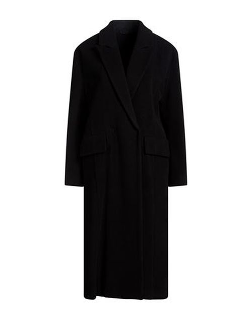 Woman Coat Black Size 6 Virgin Wool, Polyamide