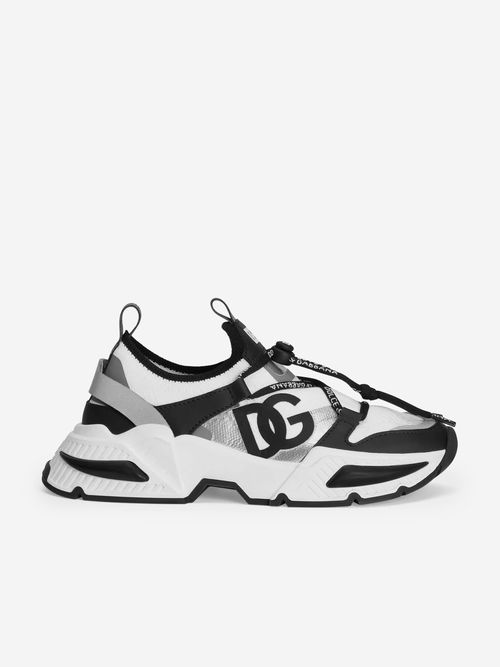 Dolce & Gabbana Boys Daymaster Lace-Up Trainers in White EU 27 UK 9