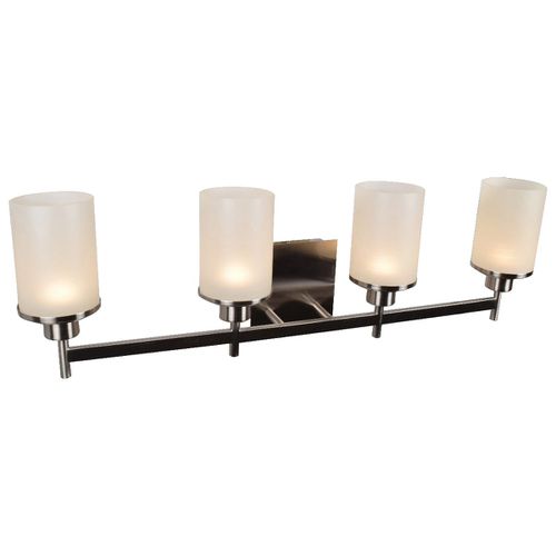 Access Perch 4-Light 9" Bathroom Vanity Light in Brushed Stee