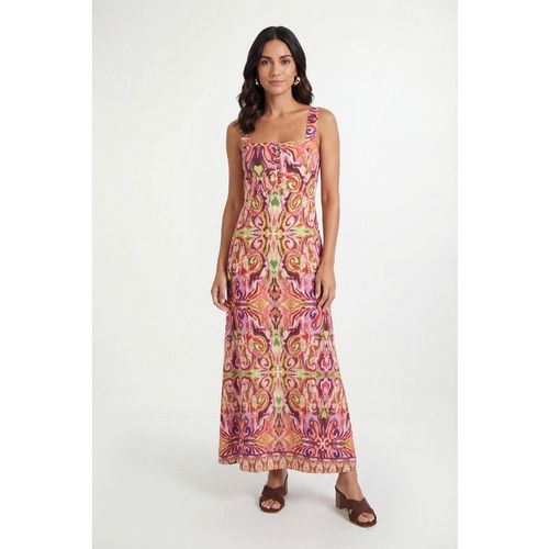 Wallis Womens Summer Tropical Print Maxi Dress - Pink Viscose