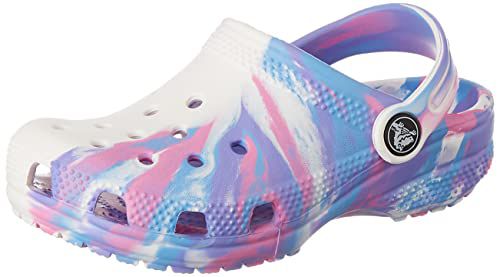 Crocs 207464-4HQ-J6 Classic Marbled Clog K NVY/Mlt Navy/Multi
