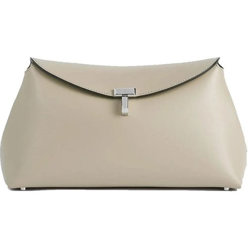 Toteme Toteme T Lock Leather Clutch Bag