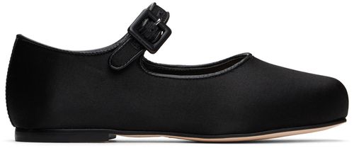 Sandy Liang Black Mary Jane Pointe Ballerina Flats