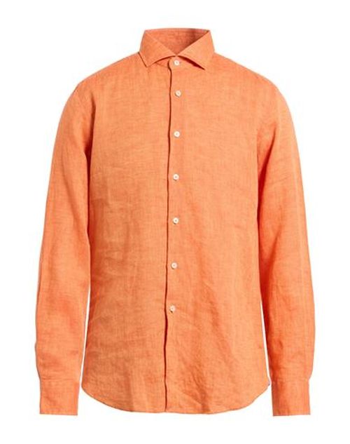 Man Shirt Orange Size 15 ½ Linen