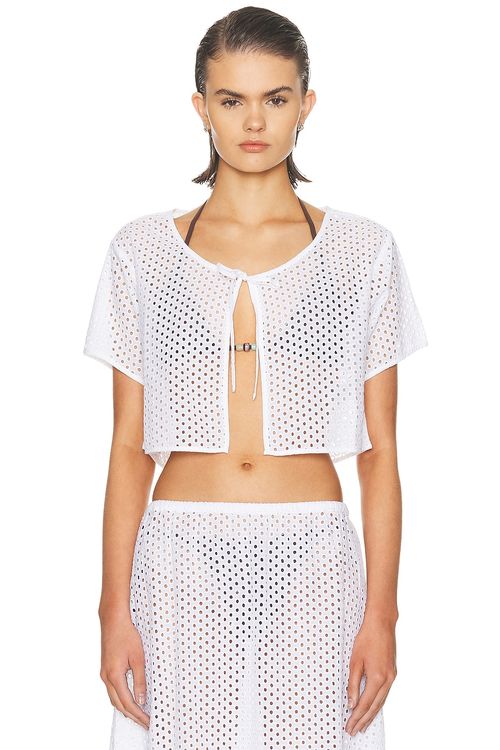 Solid & Striped The Shannon Top in Optic White - White. L also in