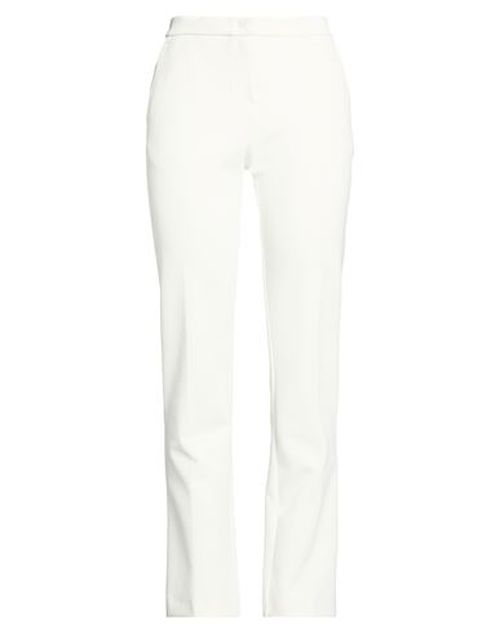 Woman Pants White Size 4 Polyester, Elastane