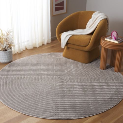 Safavieh Selena 6' 7" x 6' 7" Round Area Rug, Gray