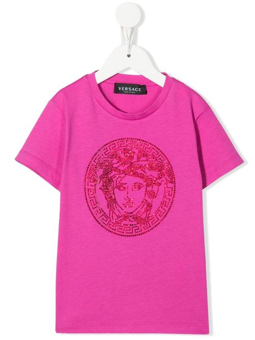 Versace Kids ヴェルサーチェ・キッズ メドゥーサ Tシャツ - ピンク