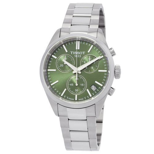 PR 100 Chronograph Quartz Green Dial Mens Watch T150.417.11.091.00