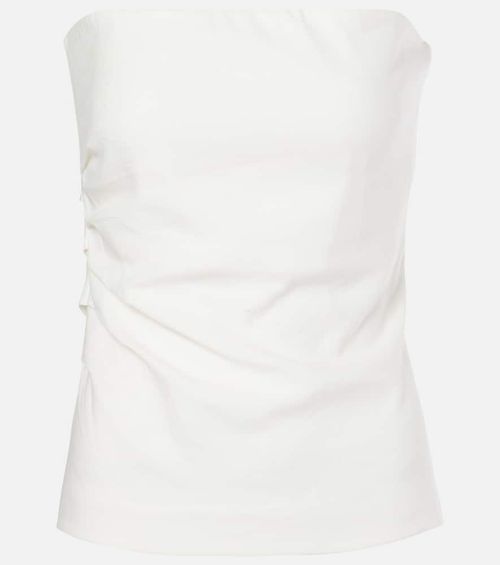 Dorian linen-blend tube top
