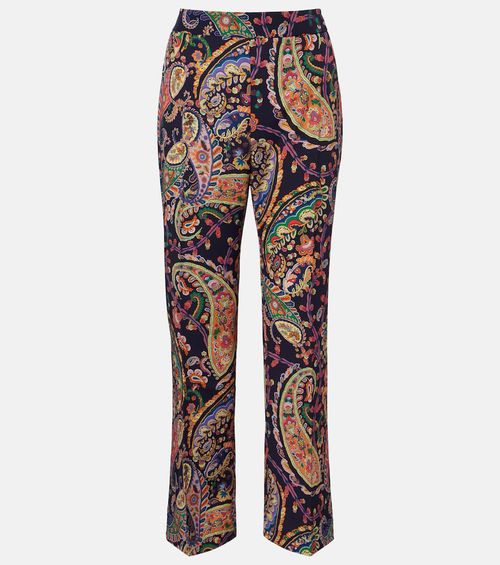 Paisley straight pants