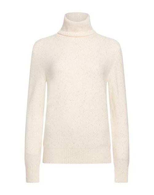 Woman Turtleneck Cream Size 6 Virgin Wool, Silk, Cashmere, Alpaca wool, Polyester