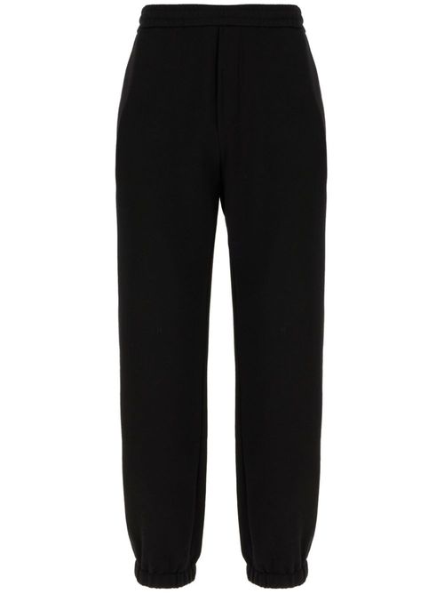 Logo-embroidery track pants - Black