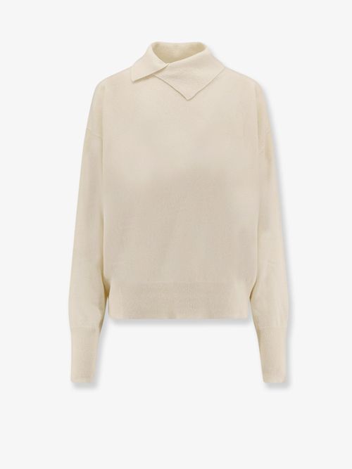 Wool Turtleneck Sweater — White