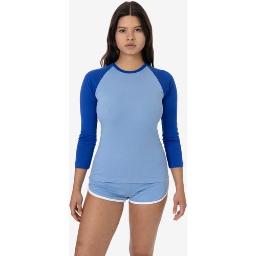 43053 - Baby Rib Long Sleeve Raglan - Baby Blue/Roya