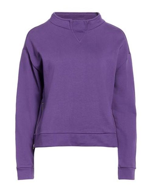 Woman Sweatshirt Purple Size S Cotton