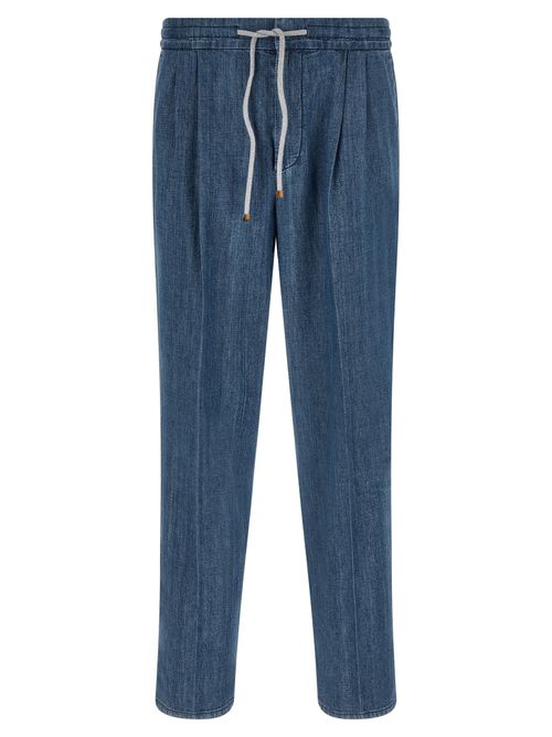 Cotton Relaxed Fit Jeans — Blue