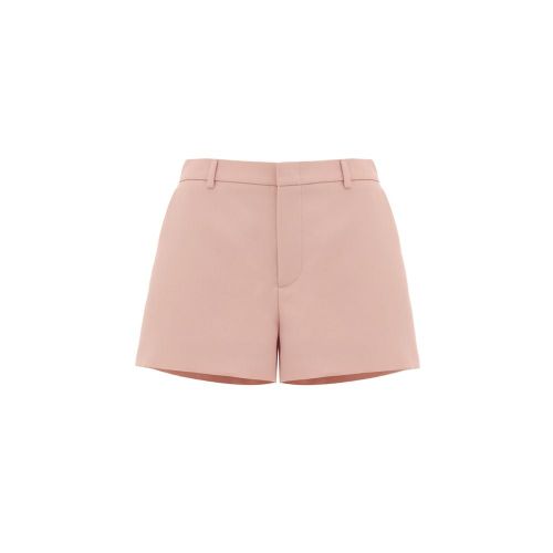 Wool-Mohair Shorts — Pink