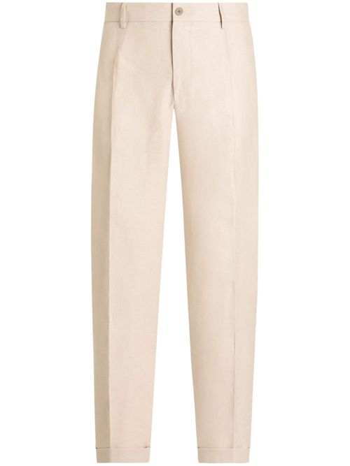 Beige Narrow Fit Pants