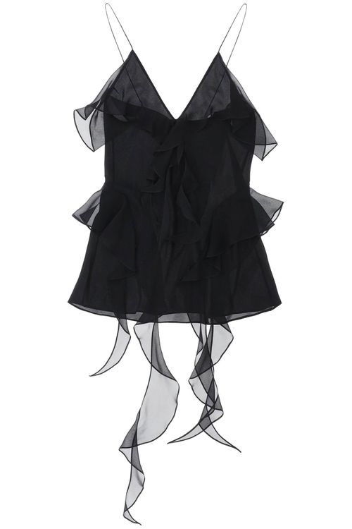 -Top Smanicato Con Ruches Piet-Donna