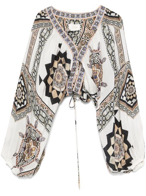 Tile Style blouse - White