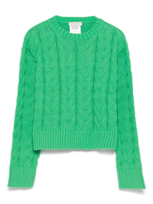 Cable-knit sweater - Green