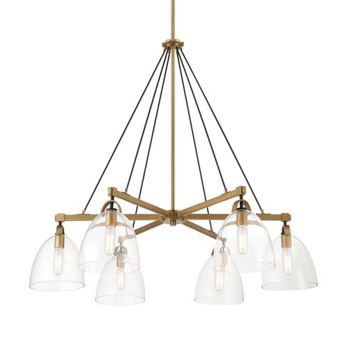 Legacy Brass & Matte Coal Chandelier from the Sommersby Collection