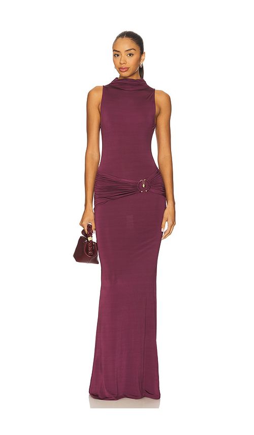 Lovers and friends vestido largo lotte en color morado XS también en L, M, S