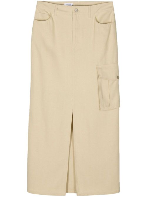 Slitted maxi skirt - Green