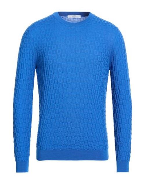 Man Sweater Bright blue Size 42 Virgin Wool
