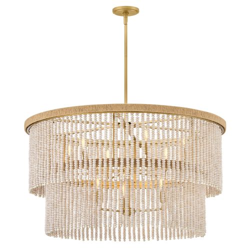 Lacquered Brass LED Chandelier from the Indra Collection