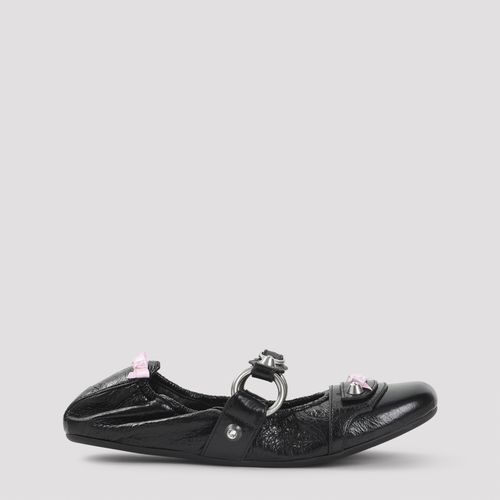 City Flat L005 Sandals Black Lamb Leather Shoe - Women