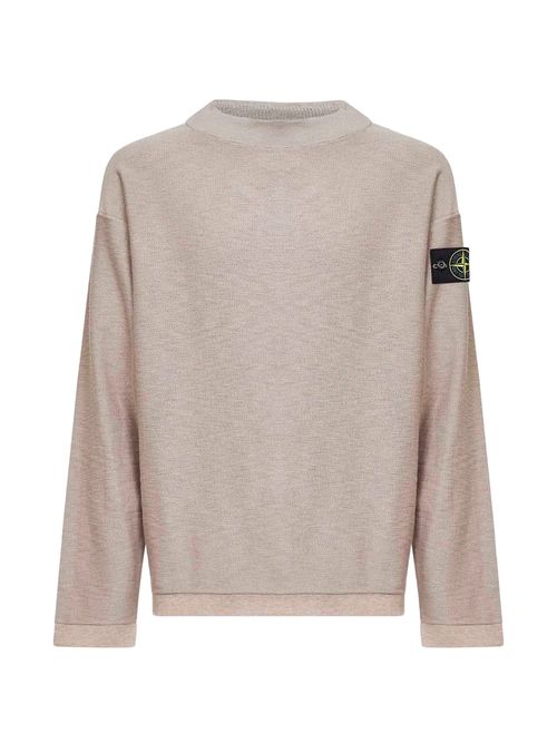 Casual Sweater with Ribbed Neckline - Size M