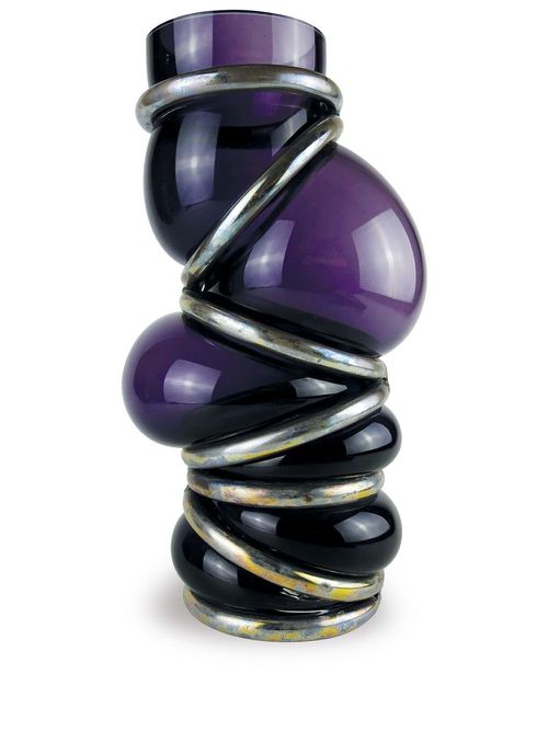 Chain Ring asymmetric vase - Purple