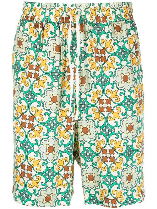 Faïence printed shorts - Green